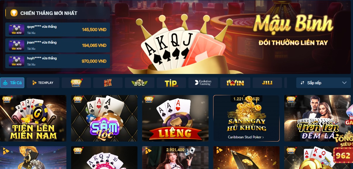 game bài Mậu binh online